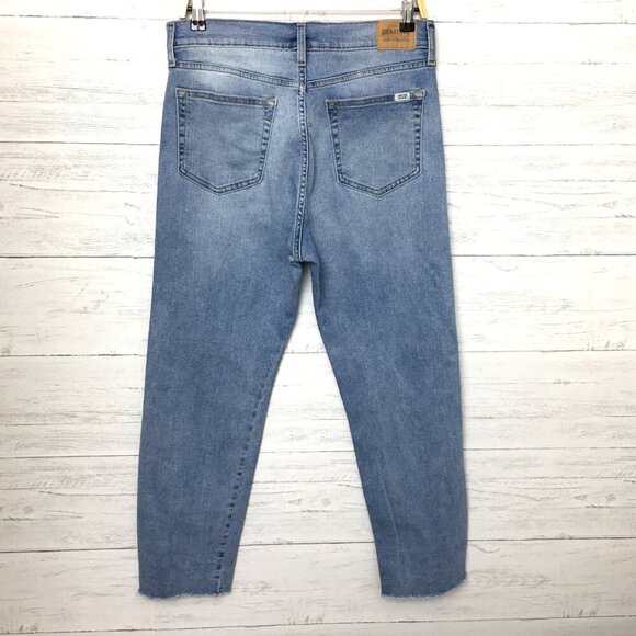 Levi's Signature Heritage Jeans High Rise Straight Leg Stretch Fray Hems size 10 - Picture 2 of 10